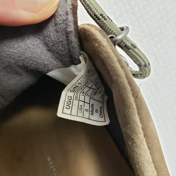 UGG Baysider Grizzley Brown Mens Low Top‎ Sneakers Shoes Size 8 Pre-Owned - Picture 16 of 16